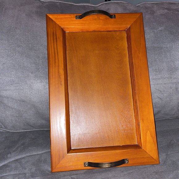 NWT.  Set of 3 serving Trays with Bronze Handles. - Picture 2 of 6